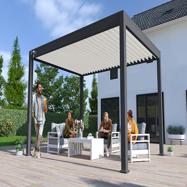 OMBREA - Pergola bioclimatique autoportante 3x4m - large
