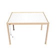 OMBREA - Pergola bioclimatique autoportante 3x4m bois et blanc - vignette