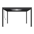 OMBREA - Pergola bioclimatique autoportante - Anthracite - 4x4m - vignette