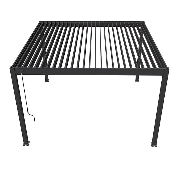 OMBREA - Pergola bioclimatique autoportante - Anthracite - 4x4m - large
