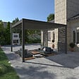 OMBREA - Pergola bioclimatique autoportante - Anthracite - 4x4m - vignette