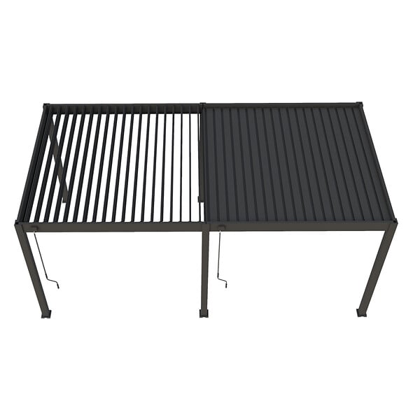 OMBREA - Pergola bioclimatique autoportante - Anthracite - 3x6m - large