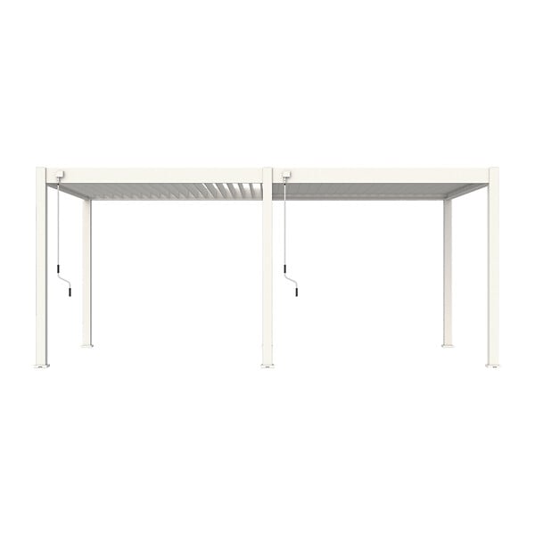 OMBREA - Pergola bioclimatique autoportante en aluminium Ombréa VS - Blanc - H.257xL.599xP.308cm - large