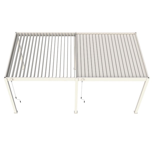 OMBREA - Pergola bioclimatique autoportante en aluminium Ombréa VS - Blanc - H.257xL.599xP.308cm - large
