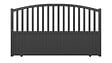 ELSEALU - Portail coulissant Colby - Aluminium - Gris - 310x140cm - vignette