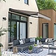 OVIALA - Store banne semi-intégral 2,5x2m en aluminium taupe - Brehat - vignette