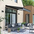 OVIALA - Store banne semi-intgral 2,5x2m en aluminium gris - Brehat - vignette