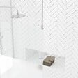 AURLANE - Paroi de Douche 100x200cm Dépolie - Profilé + Barre Plafond Finition Chrome - FREEDOM 2 FROSTED - vignette