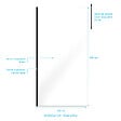 AURLANE - Paroi de Douche 100x200cm Verre Transparent - Profilé + Barre Plafond Noire - FREEDOM 2 BLACK - vignette