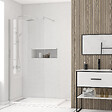 AURLANE - Paroi de Douche 100x200cm - Verre Trempé Transparent 8mm - Profilé Chrome - FREEDOM 2 CHROMED - vignette