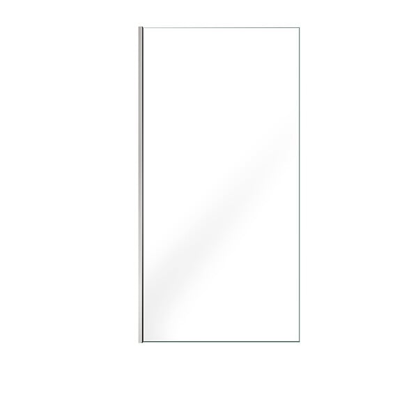 AURLANE - Paroi de Douche 100x200cm - Verre Trempé Transparent 8mm - Profilé Chrome - FREEDOM 2 CHROMED - large