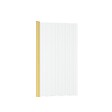 AURLANE - Pare baignoire Rabattable 80x140cm - Profilé Or Doré Brossé - Verre Trempé Ondulé 5mm - WAVY - vignette