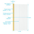 AURLANE - Pare baignoire Rabattable 80x140cm - Profilé Or Doré Brossé - Verre Trempé Ondulé 5mm - WAVY - vignette