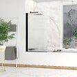 AURLANE - Pare baignoire Rabattable 80x140cm - Profilé Noir Mat - Verre Trempé Ondulé 5mm - WAVY - vignette