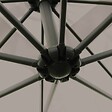 OVIALA - Parasol déporté 3x3m acier taupe - Genova - vignette