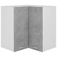 VIDAXL - vidaXL Armoire d'angle suspendue "Lyon" Gris béton Bois d’ingénierie - vignette