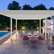 OMBREA - Pergola bioclimatique autoportante - Blanc - 4x6m - vignette