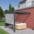 OMBREA - Pergola bioclimatique adossée aluminium OMBREA VS - Anthracite - 3x3m - H.257xL.302xP.301cm - vignette
