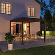 OMBREA - Pergola bioclimatique autoportante - Anthracite - 3x3m - vignette