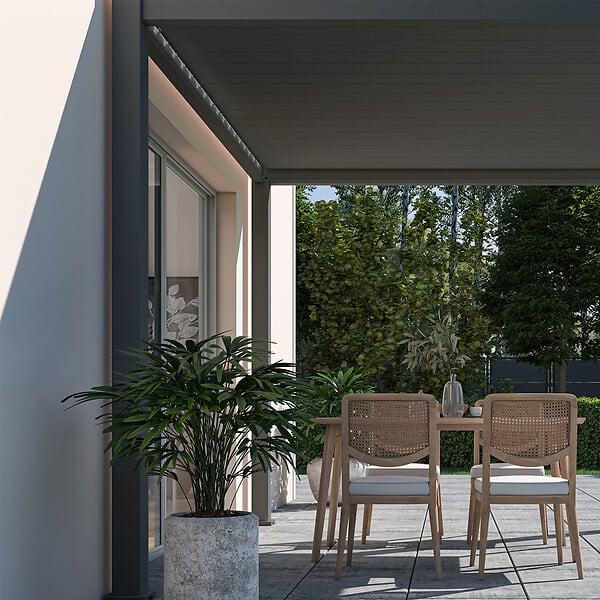 OMBREA - Pergola bioclimatique autoportante - Anthracite - 3x3m - large