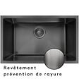ESSEBAGNO - Luisa évier 1 grande cuve seule 76x45 en inox gris gun métal - vignette
