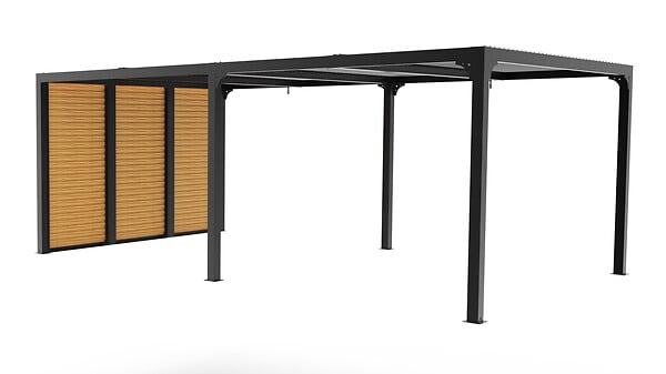 HABRITA - Pergola bioclimatique aluminium XXL - Gris anthracite - large