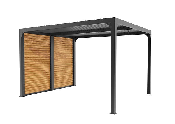 HABRITA - Pergola alu bioclimatique - Anthracite - large