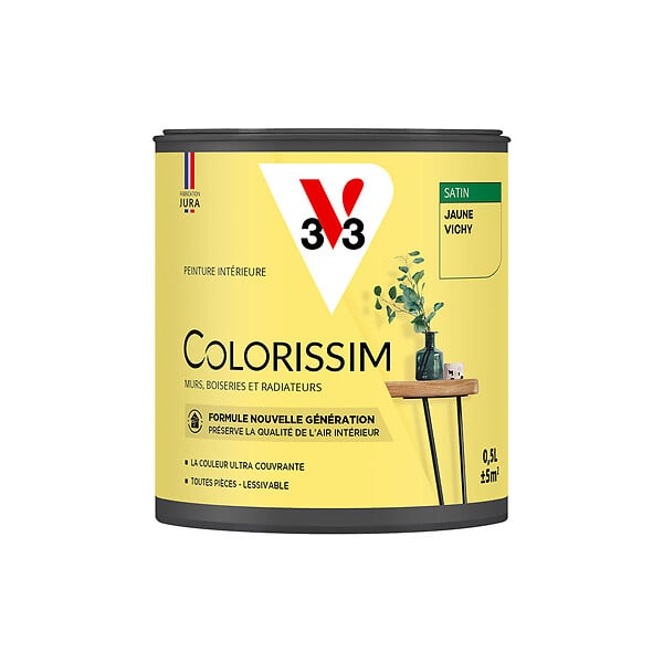 V33 PEINTURE - Peinture Colorissim satin Jaune Vichy 0L5 - large