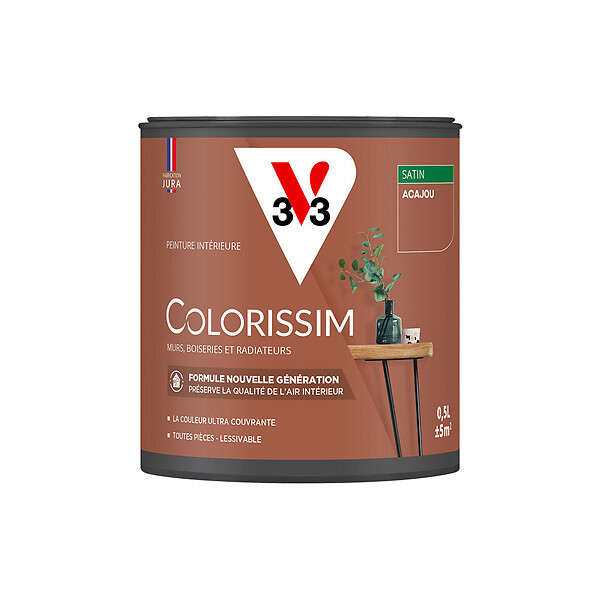 V33 PEINTURE - Peinture Colorissim satin Acajou 0L5 - large