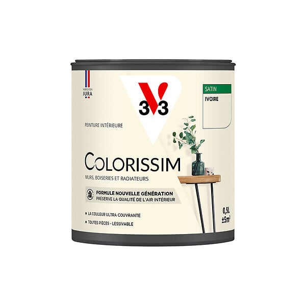 V33 PEINTURE - Peinture Colorissim satin Ivoire 0L5 - large