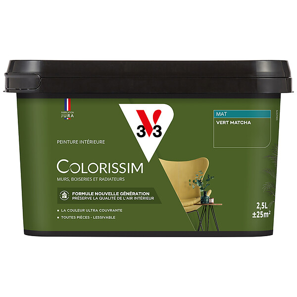 V33 PEINTURE - Peinture Colorissi mat Vert matcha 2L5 - large