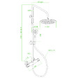 ESSEBAGNO - Luisa colonne de douche thermostatique noire - vignette