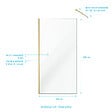 AURLANE - Paroi de Douche 100x200cm Verre Transparent - Barre de Fixation Extensible et Profil Or Brossé - vignette