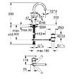 GROHE - Mitigeur de lavabo avec bonde H 30 cm bec courbé - Concetto - 32629002 - Taille L - vignette