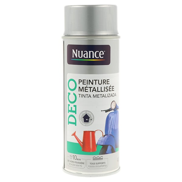 NUANCE - Peinture aerosol - Metal gris - Brillant - 400ml - large