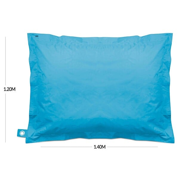 OVIALA - Housse vide de pouf de jardin en polyester azul 180 x 145 cm - Solys - large