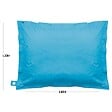 OVIALA - Housse vide de pouf de jardin en polyester azul 180 x 145 cm - Solys - vignette