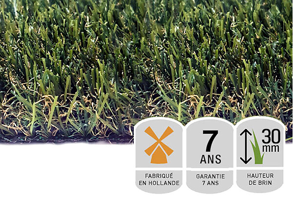 JARDIDECO - Gazon synthétique TENDENCE 30mm - 2m x 1m - large