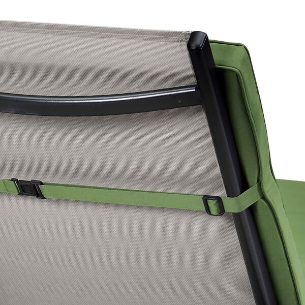 OVIALA - Lot 2 coussins bain de soleil polyester vert 186 x 53 x 5 cm - Picchu - large