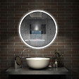 AICA SANITAIRE - LED rond miroir anti-buée de salle de bain Monochrome tactile 100x100cm - vignette