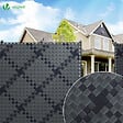 VOUNOT - Kit de lamelles occultantes PVC brise vue 300m x 4.7cm avec 600 clips Gris - vignette