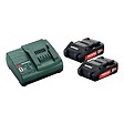 METABO - Pack énergie 18 V - 2 Batteries 2,0 Ah Li-Power + chargeur rapide, SC 30 - vignette