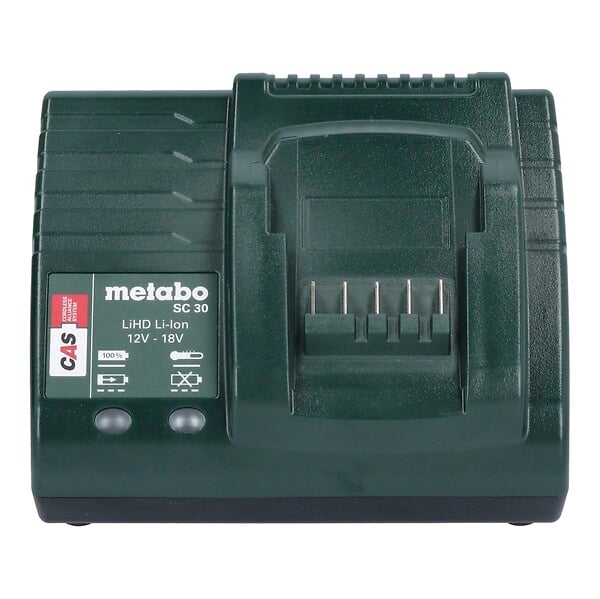 METABO - Pack énergie 18 V - 2 Batteries 2,0 Ah Li-Power + chargeur rapide, SC 30 - large