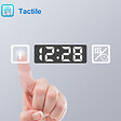 AICA SANITAIRE - Horloge LED rond anti-buée miroir de salle de bain tricolore tactile 70x70cm - vignette
