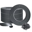 VOUNOT - Kit de lamelles occultantes PVC brise vue 300m x 4.7cm avec 600 clips Gris - vignette