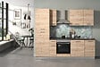 MARINELLI - Cuisine avec meubles prémontés Caterina - Chene et ardoise - 255cm - vignette