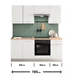 MARINELLI - Cuisine avec meubles prémontés Eliana - blanc/chêne - 195cm - vignette