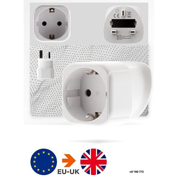 ZENITECH - Adaptateur voyage France/UE vers Angleterre/UK - Zenitech - large