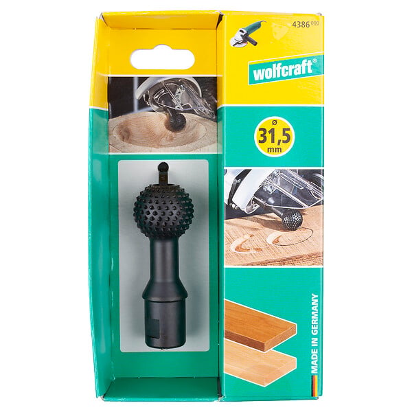 WOLFCRAFT - Rape boule 30mm diametre pour meuleuse - large