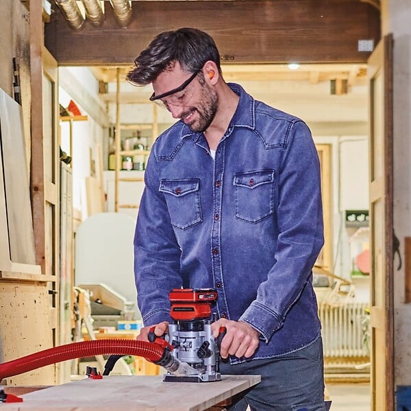 EINHELL - Défonceuse sans fil 18V Brushless EINHELL TP-RO 18 Li BL-Solo Power X-Change - Machine nue - large